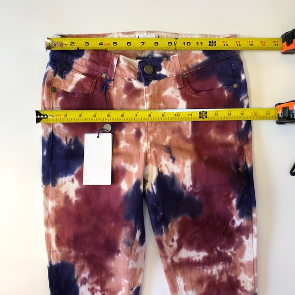 Paige Watercolor Tie Dye Skinny Jeans - Picture 8 of 12